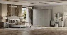 Спальня "Мария" (Кровать 1,8; 2 тумбы; Туалетный стол с зеркалом и пуфом; Шкаф 6 дверный)