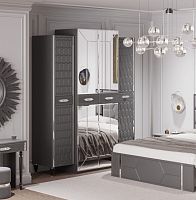 Шкаф для одежды 4-дверный Мария (серый с серебром)