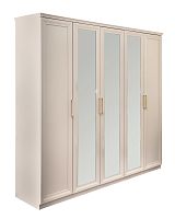 Шкаф Мокко 5-створчатый с зеркалом бежевый