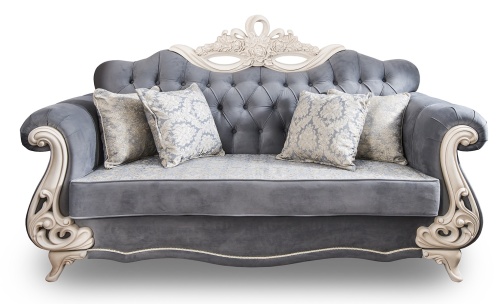 Диван Афина 3х местный крем серый фото 2