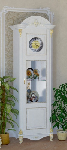 Шкаф с часами Да Винчи (белый) фото 3