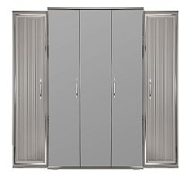 Шкаф Замира 5-створчатый с зеркалом серый камень