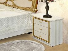 Тумба прикроватная Ольга (беж/золото)