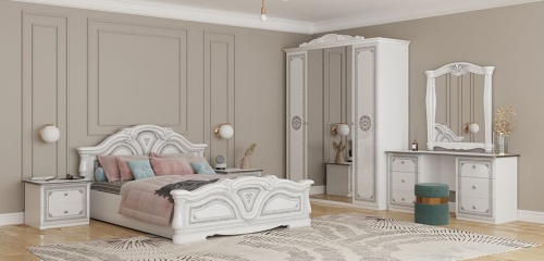 Комод Грация (белый/серебро глянец) фото 3