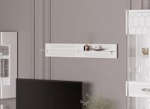 Полка навесная Мария (белый с серебром)