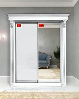 Шкаф-купе Классик 2-дверный №9/10 (2,03 м.) белый/серебро