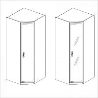 Натали секция угловая с зеркалом белый глянец