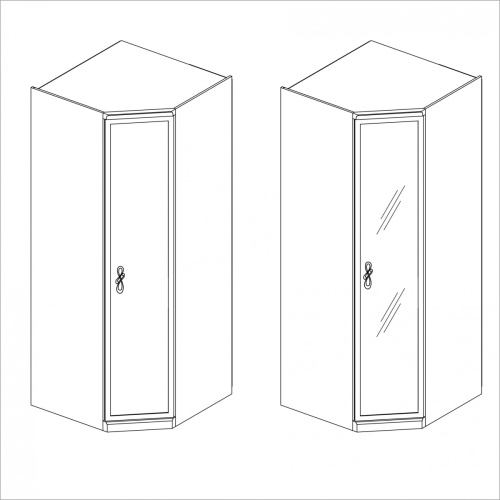 Натали секция угловая без зеркал белый глянец