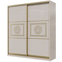 Шкаф-купе Премиум (стекло лакобель) №12 (2 м.)