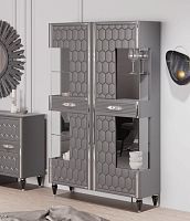 Шкаф 2-дверный Мария (графит с серебром)