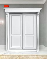 Шкаф-купе Классик 2-дверный №5 (2,03 м.) белый/серебро