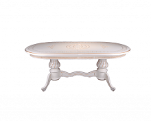 Стол обеденный Версаль раздвижной 140 см. на ножках (массив, крем)