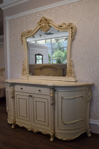 Комод Джоконда крем глянец (с зеркалом) фото 8