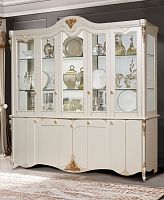 Шкаф-витрина 5-ти дверная Инесса жемчуг