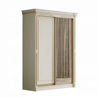 Шкаф-купе 1,60 "Венеция" 2ст. Крем, Золото, Профиль золото