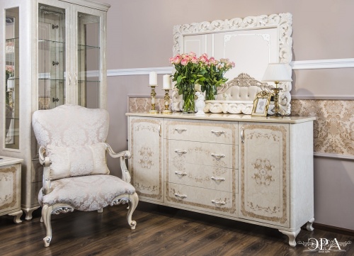 Зеркало Патрисия ППУ крем корень глянец фото 3