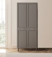 Шкаф для одежды 2-дверный Виктория (графит с серебром)