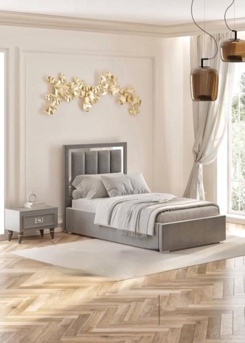 Молодежная мебель Виктория графит с серебром фото 2