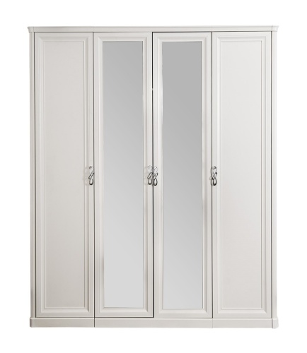 Шкаф Мишель 4-створчатый белый матовый фото 2
