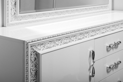 Комод Дана белое серебро фото 4