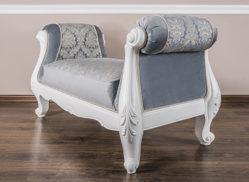 Оттоманка Мишель с двумя подлокотниками белый матовый фото 5