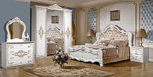 Спальня Аризона (кровать 1,8 м.; шкаф 4-х дверный; комод) белый