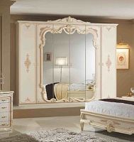 Шкаф 6-и дверный с зеркалами Диана (крем)