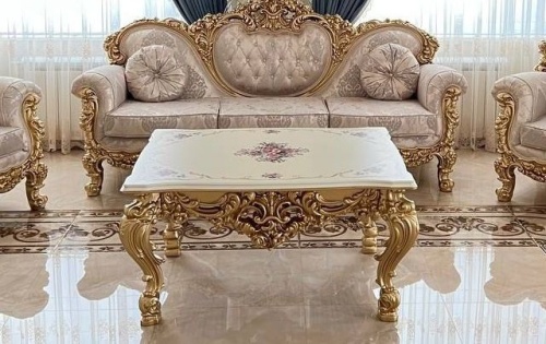 Стол журнальный Барокко Люкс (золото)