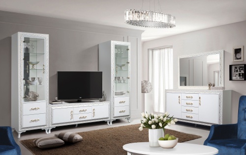 Комод Дана белое серебро фото 2