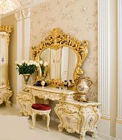 Стол туалетный Барокко Люкс (слоновая кость/золото)