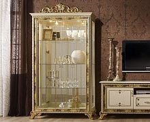 Витрина 2-дверная Катя (беж/золото глянец)
