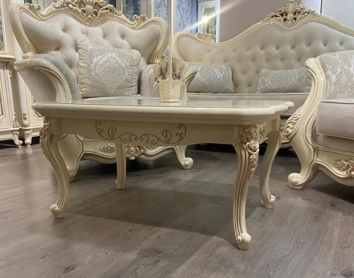 Столик прямоугольный Джоконда крем глянец