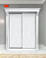 Шкаф-купе Классик 2-дверный №8 (2,03 м.) белый/серебро