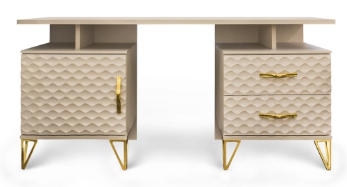 Туалетный столик Лара бежевый глянец