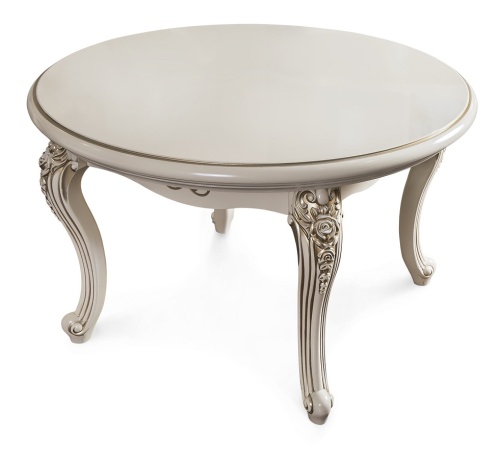 Столик круглый Джоконда крем глянец фото 2