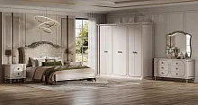 Спальня "Мария" (Кровать 1,8; 2 тумбы; Комод с зеркалом; Шкаф 6 дверный)