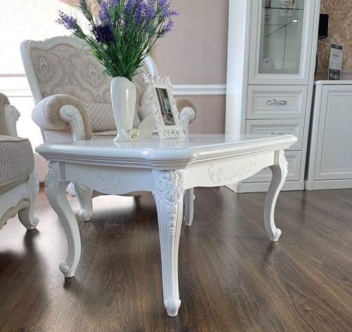 Столик прямоугольный Мишель белый матовый фото 5