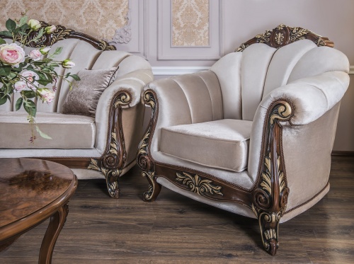 Кресло Марселла корень дуба глянец фото 4