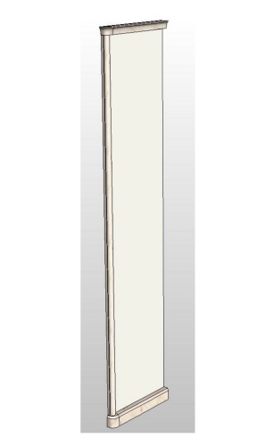 Бок шкафа левый Натали белый глянец