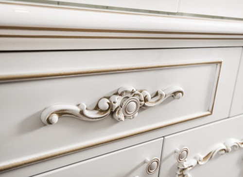 Сервант Флоренция белый глянец фото 8