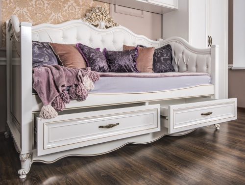 Диван кровать Натали белый глянец фото 4