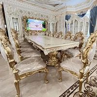 Стол обеденный Барокко Люкс 2500/3000 мм. (золото)
