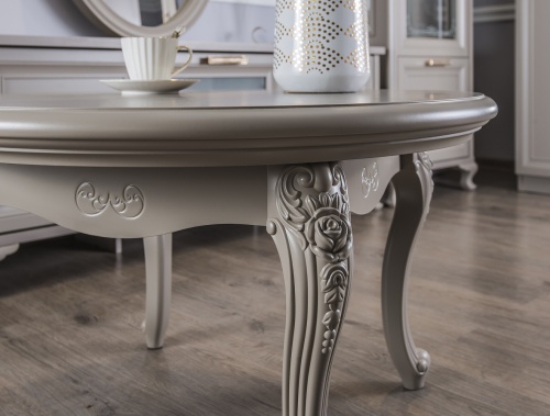 Столик круглый Мокко серый камень фото 14