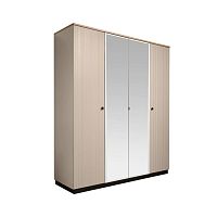 Шкаф 4-х дверный с зеркалом Мадрид (кашемир)