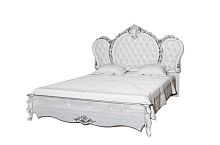 Кровать двуспальная Дольче Вита СДВ-03, 180×200, (белый с серебром), (без ортопеда и матраса)