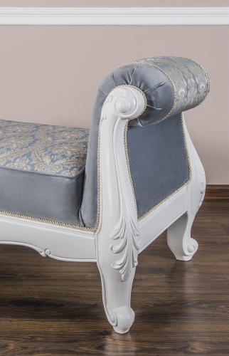 Оттоманка Мишель с двумя подлокотниками белый матовый фото 7