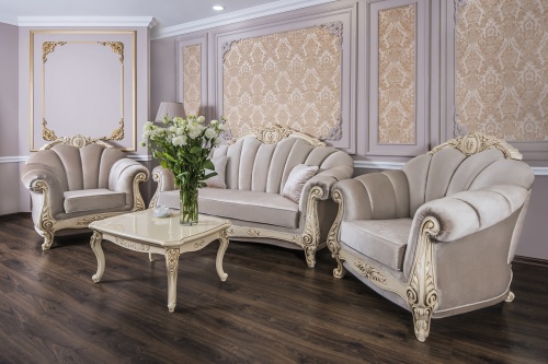 Кресло Марселла крем глянец фото 7