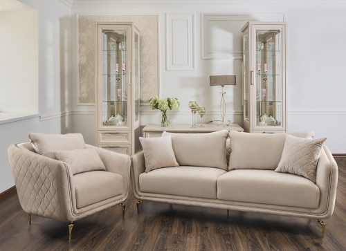 Диван Нонна 3х местный бежевый фото 4