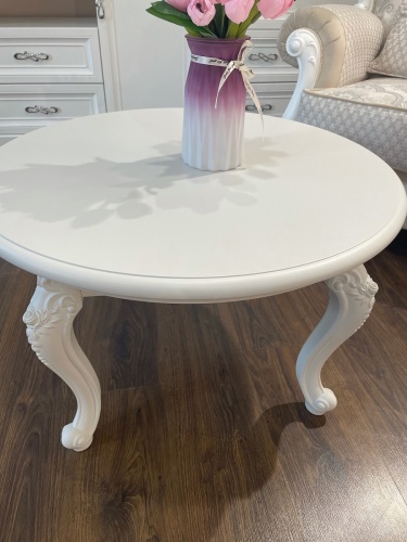 Столик круглый Мишель белый матовый фото 6