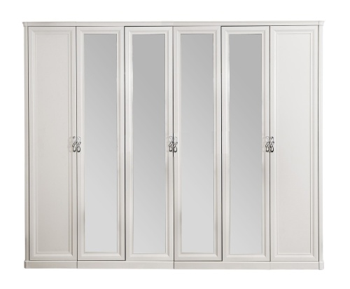 Шкаф Мишель 6-створчатый белый матовый фото 2